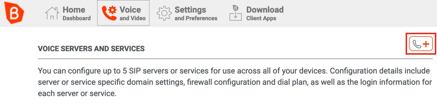 Bria add SIP configuration