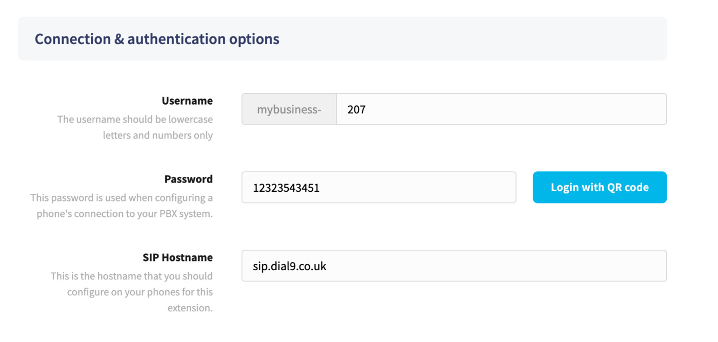 Extension details - auth
