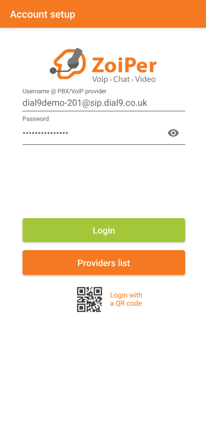 Zoiper create an account