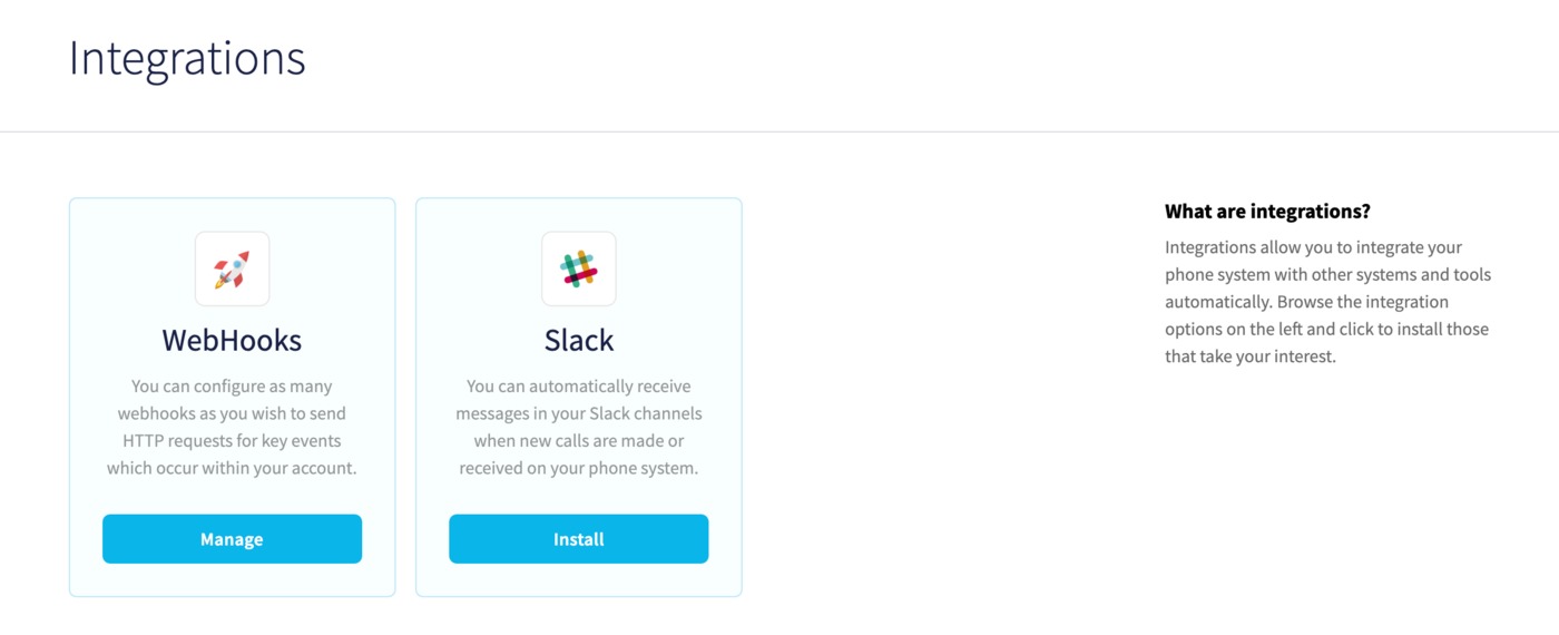 Slack integration