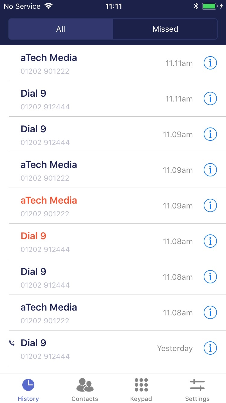 Call history