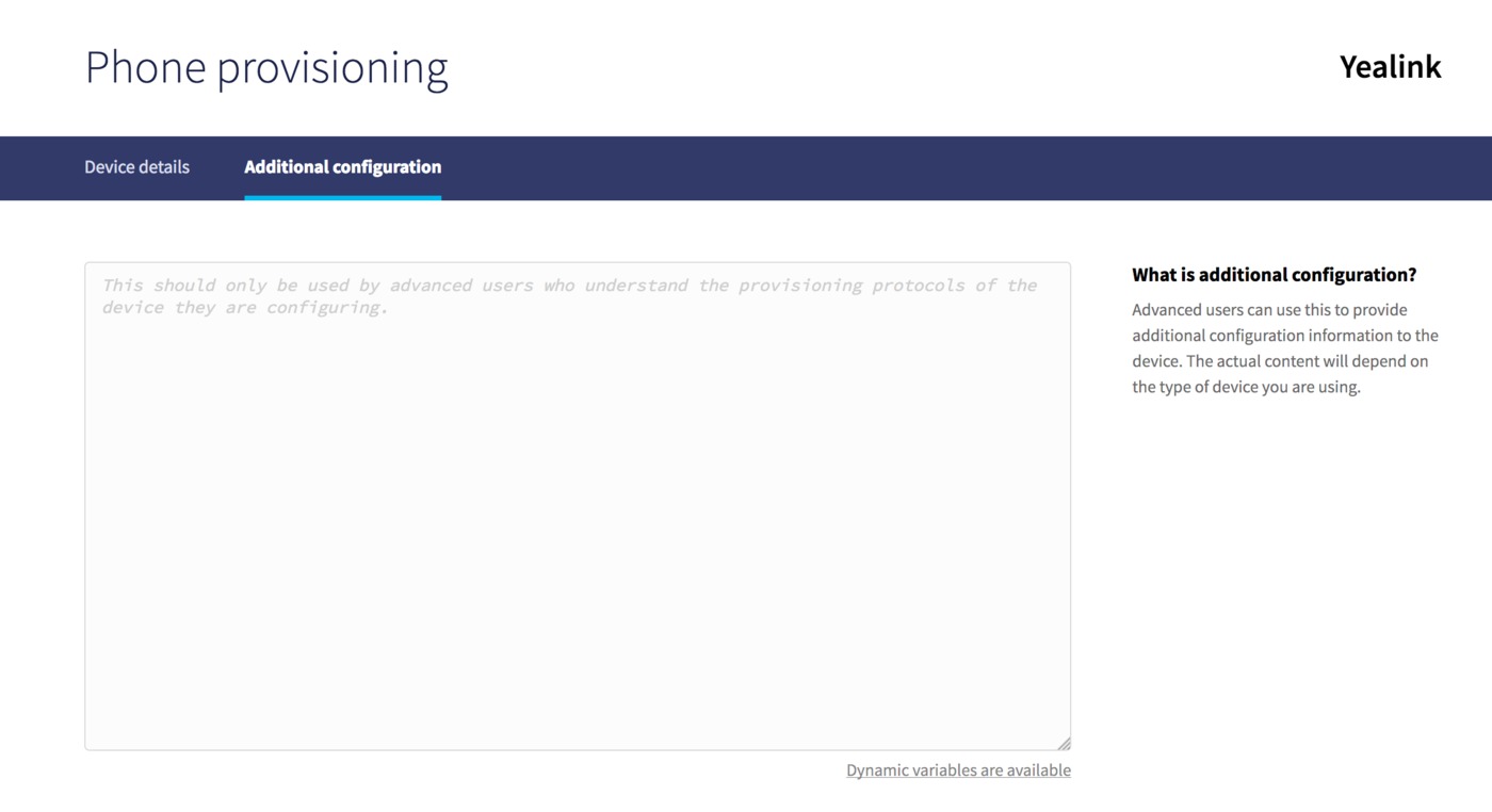 Edit device configuration