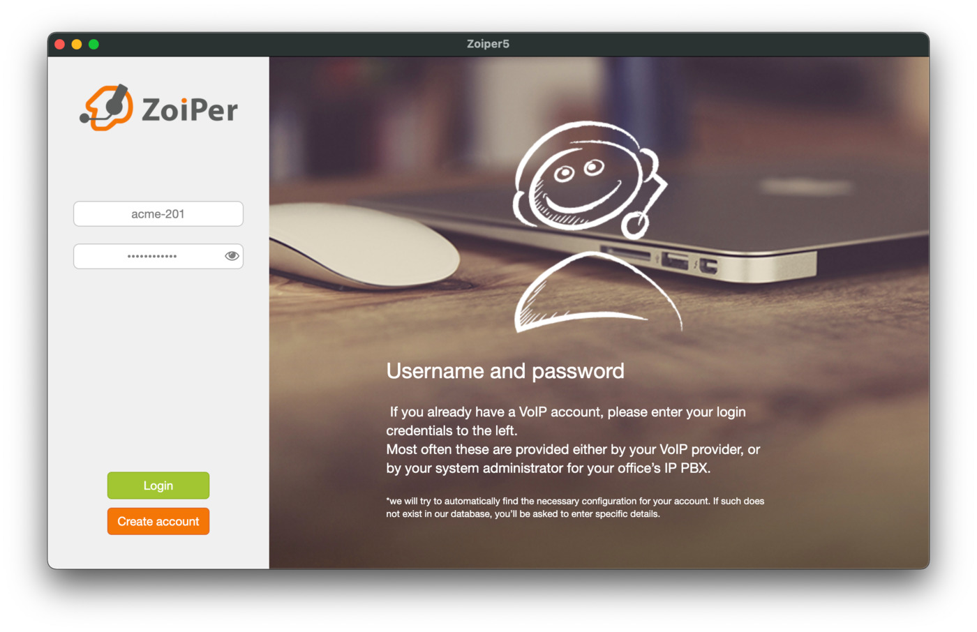 Zoiper login