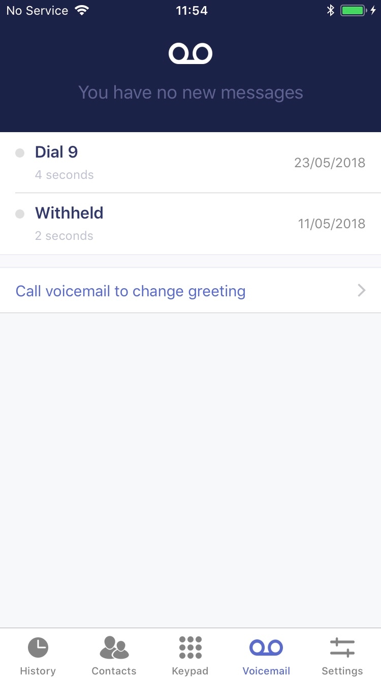 Dial 9 Phone - voicemail